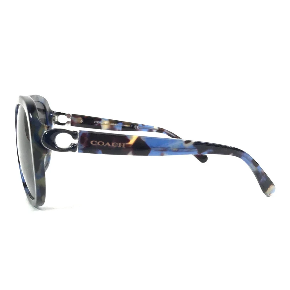 Coach Sunglasses HC8292 L1144 56138G Blue Tortoise Frames with Gray Lenses - Picture 6 of 12
